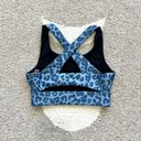 Good American NWOT  The Step Sports Bra in Sky Blue Leopard Print Photo 7