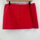 Alice + Olivia  Skirt Size 12 NWT Lilia Mini Red Bright Poppy Designer Luxury Photo 4