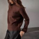 James Perse  Cashmere Brown Rib Raglan Crew Sweater Pullover Womens Size 3 / US L Photo 1