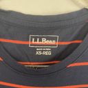 LL Bean| Striped Tee Shirt sz XS Blue Photo 2