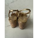 Kate Spade  Gold Leather Cork Wedge Sandals Size 9.5 Photo 1