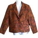 Chadwick's 𝅺 Brown Floral Blazer Sz 10P Photo 0