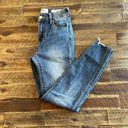 Cotton On  mid cropped skinny denim jeans size 4 raw hem medium wash Photo 0