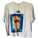 Disney Vintage 90S White Short Sleeve Cropped  Winnie The Pooh Top Medium Photo 0