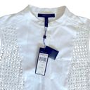 BCBGMAXAZRIA  White Eyelet Button Down Tunic NWT Photo 2