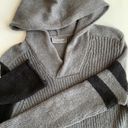 Wooden Ships Gray‎ Black Knit Hooded Sweater Women’s Small/Medium Beach Travel Photo 1