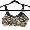 Good American  Sports Bra Women's Size 3 US L Leopard Printed Activewear Photo 0