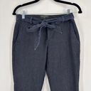 Banana Republic  Women's Chambray Avery Tie Waist Ankle Pants Dark Blue Size 2 Photo 10