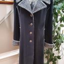 Buttons Vintage Madeline Women's Black Wool Long Sleeve  Front Long Coat XL Photo 10