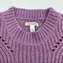 Elizabeth and James Elizabeth‎ and James Oversize Purple Sweater Relaxed Fit Open Knit Size Large Photo 3