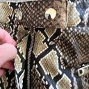 I am gia Jagger Skirt MEDIUM Faux Leather Snakeskin Embossed Mini Zip High Waist Photo 5