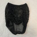 Crocheted Cover Up Skirt Black Size M Photo 0