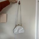 Jacqueline Ferrar Vintage White Shimmer Leather  Clasp Purse Gold Hardware Photo 7