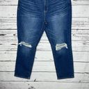 Old Navy  NWT Size 12 Divine Blue Distressed Mid-Rise Boyfriend Denim Jeans Photo 2