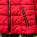 Celebrity Pink  Red Puffer Jacket with Fur Hood L Juniors Photo 3