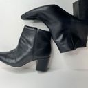 Blondo  Ankle Boots Size 9 Black Leather Pointed Toe Block Heel Booties Photo 5