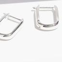 Madewell NWT  Demi-Fine Carabiner Hoop Earrings Sterling Silver Photo 0