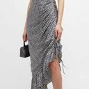 Cinq à Sept CINQ A SEPT Christel One Shoulder Asymmetric Silk Zebra Midi Dress Size 0 Photo 0