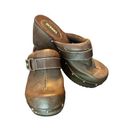 Bongo  Brown Chunky Heel‎ Platform Clogs Y2K Grunge Vintage 1990s Style Size 7 Photo 0