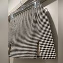 Motel Rocks MOTEL Zida Black & White Houndstooth Plaid Fitted Short Mini Zida Skirt - S Photo 5