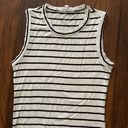 BB Dakota What's The Rouche Dress Size S, sleeveless, Striped White/black Photo 3