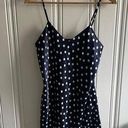 Vintage Blue white polka dot slip dress small Photo 0