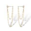 Gold chain tassel dangle drop earrings for women Photo 0