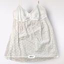 American Vintage  White Eyelet Lace Sweetheart Neck Tank Top Size S Photo 4