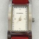 Fossil Vintage  Red Leather Strap Watch Photo 5