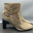 Tod's  Boots Womens Sz 10 Leather Suede Tan Heels Heeled Boots Designer Zipper Photo 0