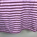 Draper James  V-Neck Puff Sleeve Shirt Size XS Dark Pink Mariner Stripe Preppy Photo 7