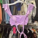 Xhilaration NWT  Padded Lavender Swimsuit Mini Ruffle Sleeves Tie Back Medium Photo 1