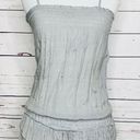 Max Rave Grey Dropped Waist Ruffled Tunic Top XS Photo 1