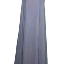 Night Moves Vintage Sz 12 Full Length Maxi Gown Sleeveless Scarf Cornflower Blue Evening Photo 1