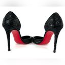 Christian Louboutin  Iriza Black Velvet Papillon d'Orsay Heel Pumps Size 40 Photo 8