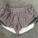 Lululemon  Gray Hotty Hot Shorts, 2.5" Heather Lux Multi Black Size 6 EUC Photo 0