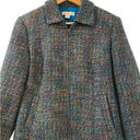 Coldwater Creek  Blazer Jacket Womens Size Petite 4-6 Multicolor Twill Full Zip Photo 1