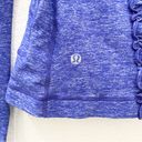 Lululemon  Run:Dash Static Long Sleeve Wish Blue Ruffled Back Workout Top Size 6 Photo 10