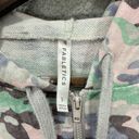 Fabletics  womens sweatshirt small green pink camo hoodie 1/4 zip pullover Photo 1