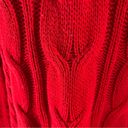 SO Red Cable Knit Pull Over Long Sleeve Sweater Women’s Size Small Photo 4