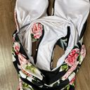 Cupshe one piece swimsuit halter tie black floral padded ruched women’s size XL Photo 9