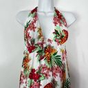 Vix Paula Hermanny  Tropical Floral Pineapple Halter Maxi Dress M/L Coverup Photo 5
