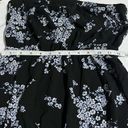 Old Navy EUC  Strapless Floral Maxi Dress, Size Medium, Black, Blue & White Multi Photo 4