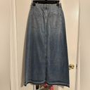 Miss Love  long denim maxi skirt S blue jean distressed NWT NEW Photo 3