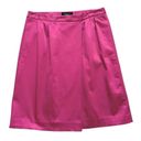 Talbots  Skirt Raspberry Pink Faux Wrap Pockets Career Dressy Lined Skirt Size 8 Photo 10