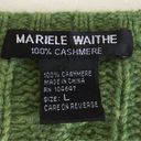 mariele waithe green cable knit cashmere sweater Size L Photo 1