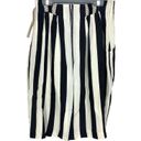 Vintage 80s Shelli Segal Pencil Skirt Womens Small Black White Striped Photo 3