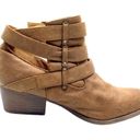 Coconuts by Matisse  Buckle Ankle Booties Boots Block Heel Brown Size 7.5 Cowgirl Photo 3