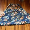 Torrid Active Low-Impact Wireless Strappy Back Sports Bra Blue Floral Sz 5 Photo 3