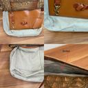 Brahmin Vintage  Pecan Toasted Almond  Embossed Croc Leather Shoulder Purse Bag Photo 15